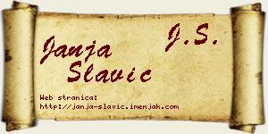 Janja Slavić vizit kartica